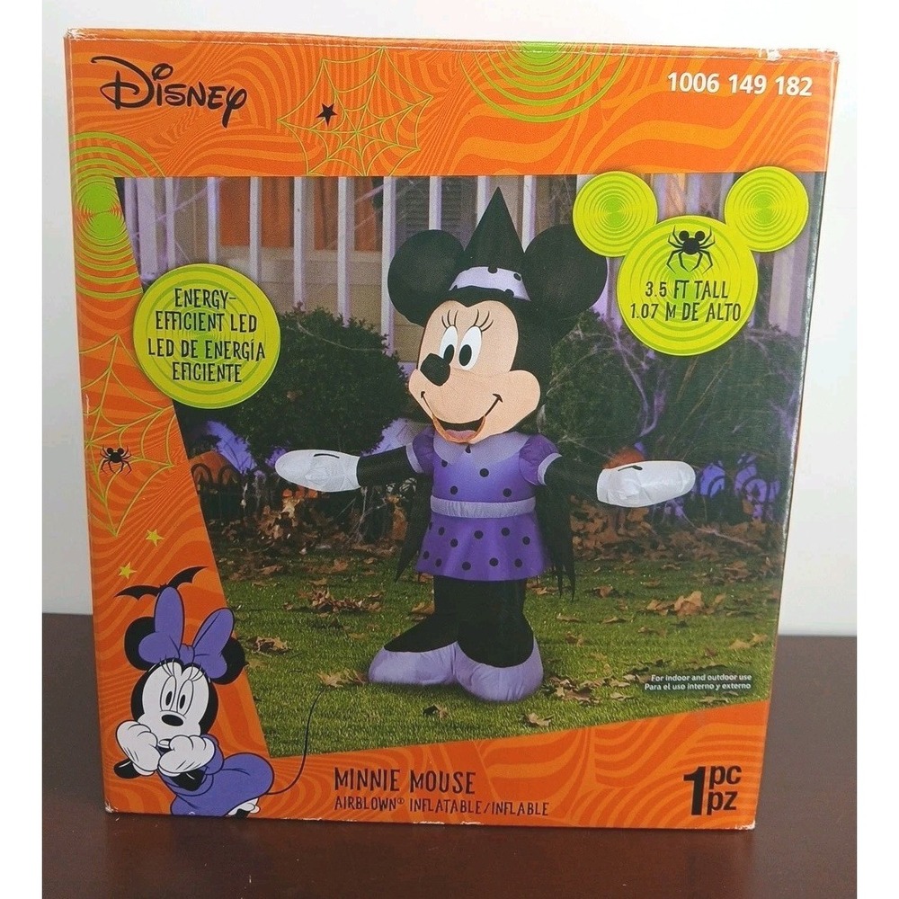 Halloween Disney 3.5 Ft Minnie Mouse Which Costume LED Lighted EUC